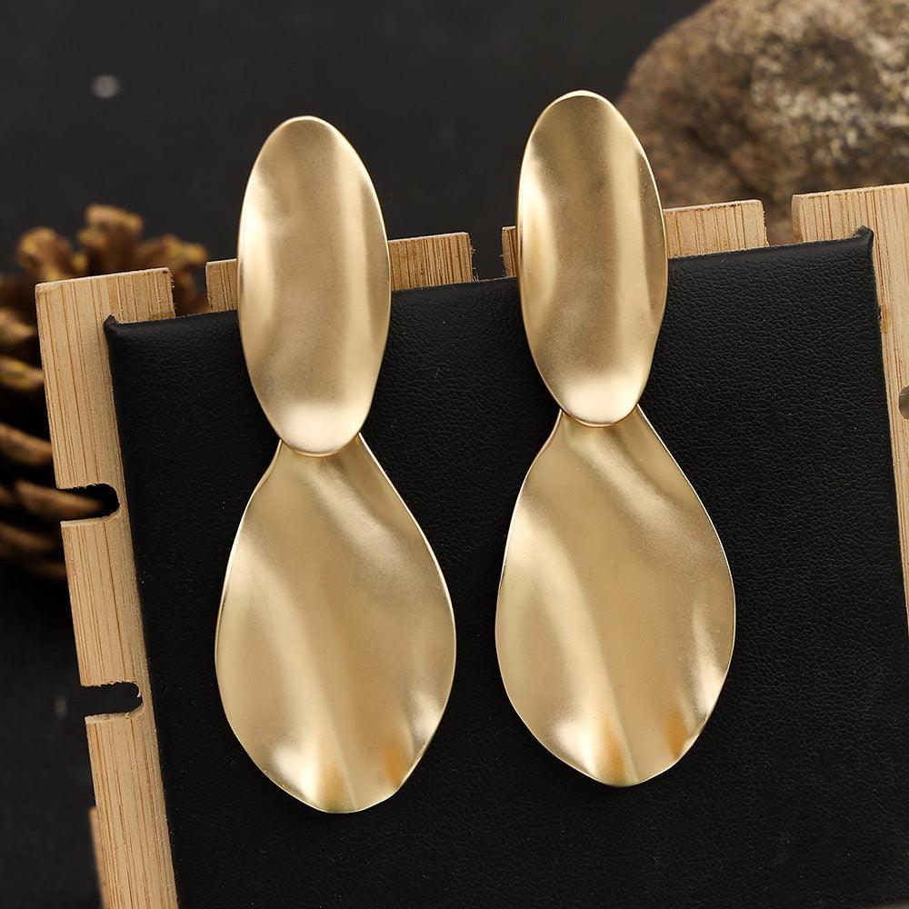 Atmospheric exaggerated ear clips Fashion geometric metal earrings 671815042653 - COCOMELODY