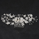 Crystal Pearl handmade crystal hair comb 716836390112 - COCOMELODY