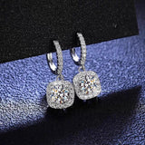 Sugar cube diamond earrings 805604207573 - COCOMELODY