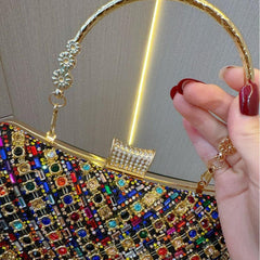 Rhinestone tote Bag Banquet Bag diamond-encrusted diagonal dinner bag 754743789639 - COCOMELODY