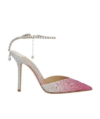 Glitter Ankle Strap Pointy Stiletto heel Sandals 772939443259 - COCOMELODY
