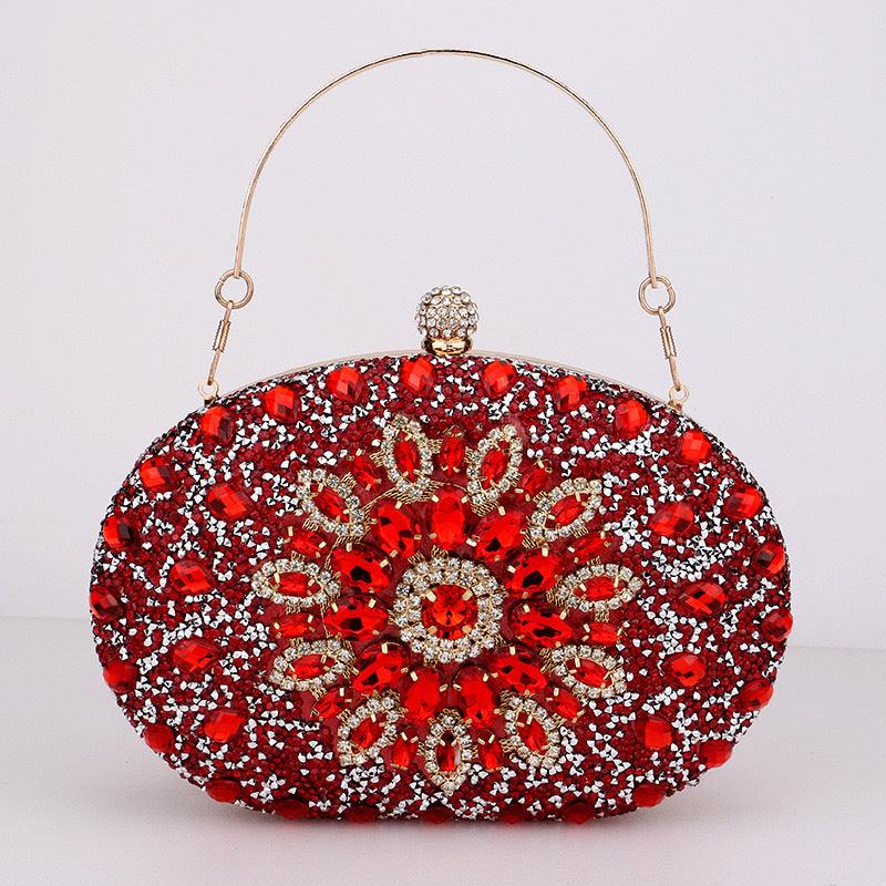 Shell full of diamonds glitter glass rhinestones wedding banquet dinner bag 736519933092 - COCOMELODY