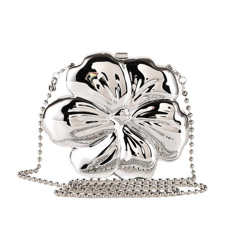 Flower bag mirror plating process oblique span bag 778089021024 - COCOMELODY