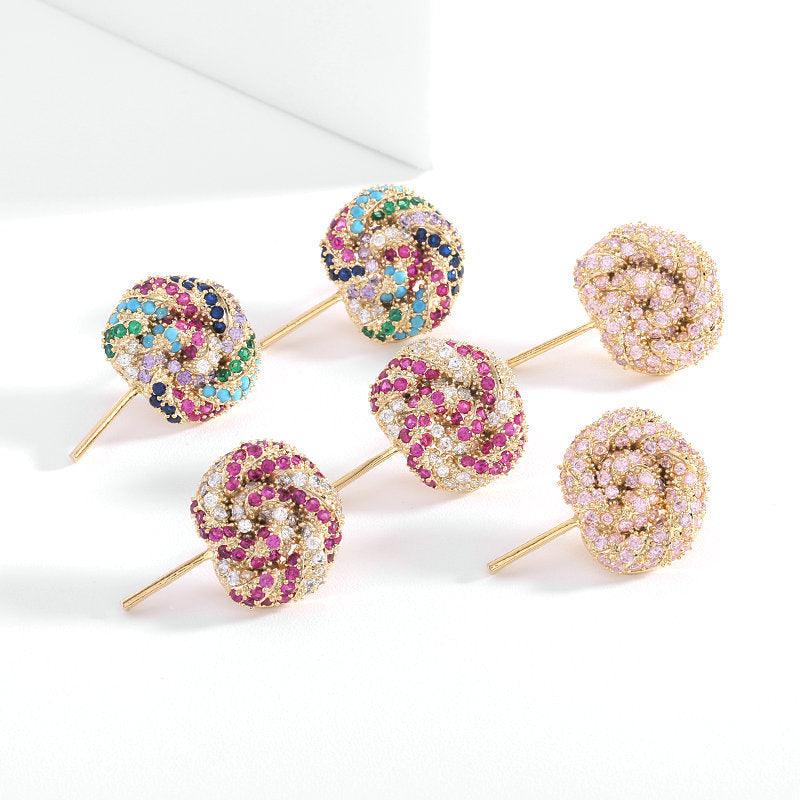 Colored lollipop earrings 673817056191 - COCOMELODY