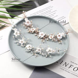 Bridal headwear European and American polymer clay flower crystal hair band hair accessories 685512271854 - COCOMELODY