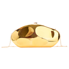 Niche design metal acrylic bag shaped stone hand bag banquet fashion exquisite small bag 799845346236 - COCOMELODY