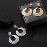 Ring percussion face clip earrings Fashion everything trend earrings 757829913295 - COCOMELODY