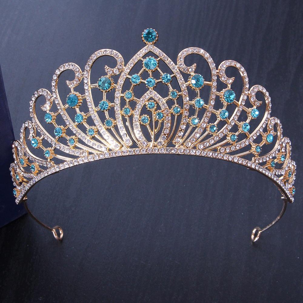 Bridal Crown Tiara Alloy Thick Silver Gold Crown Princess Bridal wedding accessories 650390631349 - COCOMELODY