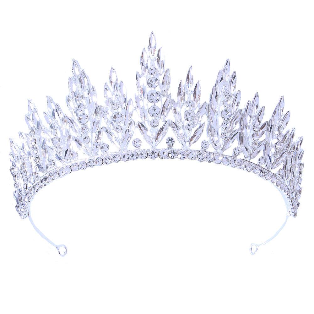 Full diamond super flash half round crown bride wedding headwear photography with makeup styling up-hair crown 677485871099 - COCOMELODY