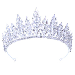Full diamond super flash half round crown bride wedding headwear photography with makeup styling up-hair crown 677485871099 - COCOMELODY