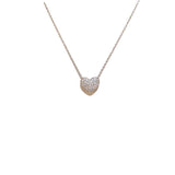 Double sided micro shell set love lock necklace 716747388121 - COCOMELODY