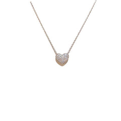 Double sided micro shell set love lock necklace 716747388121 - COCOMELODY