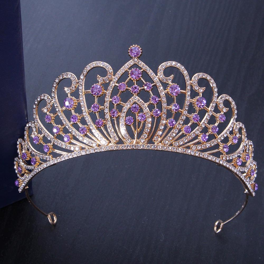 Bridal Crown Tiara Alloy Thick Silver Gold Crown Princess Bridal wedding accessories 650390631349 - COCOMELODY
