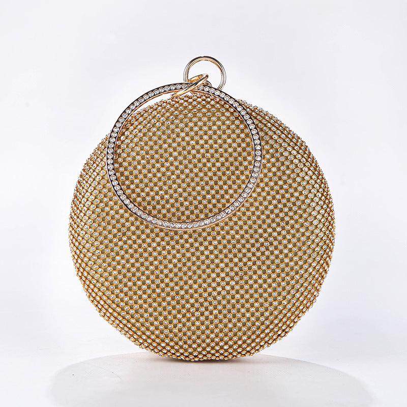 Rhinestone mid-round evening bag 791461170551 - COCOMELODY