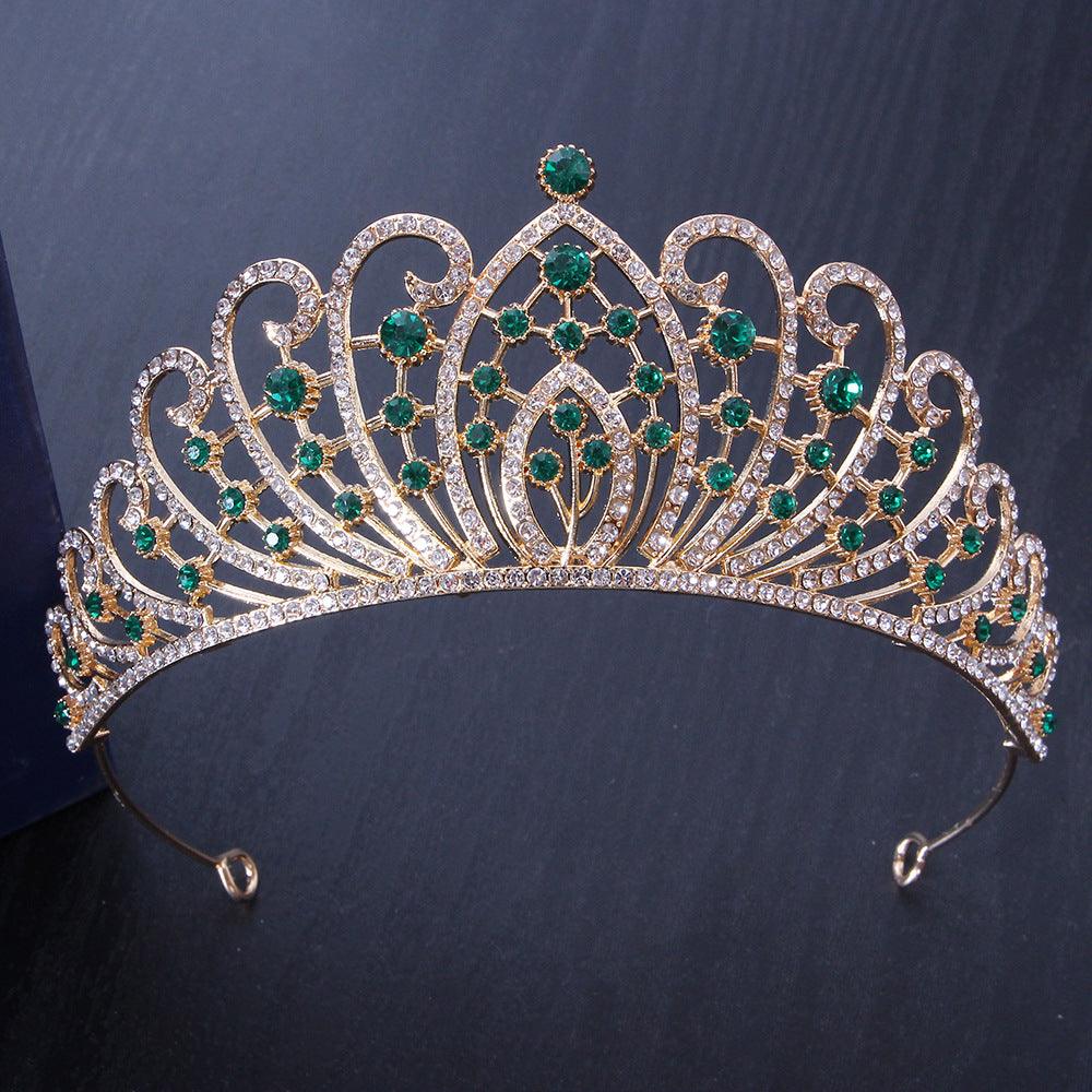 Bridal Crown Tiara Alloy Thick Silver Gold Crown Princess Bridal wedding accessories 650390631349 - COCOMELODY