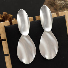 Atmospheric exaggerated ear clips Fashion geometric metal earrings 671815042653 - COCOMELODY