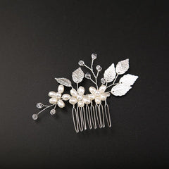 Golden Leaf Bride Combs 2 Pieces 7969295597726 - COCOMELODY