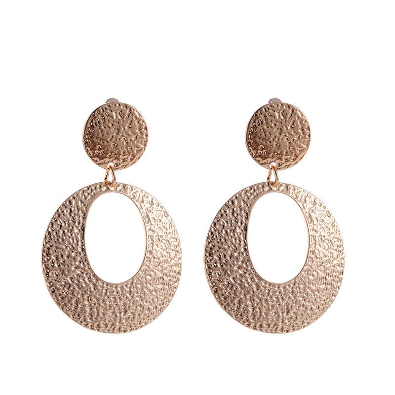 Ring percussion face clip earrings Fashion everything trend earrings 757829913295 - COCOMELODY