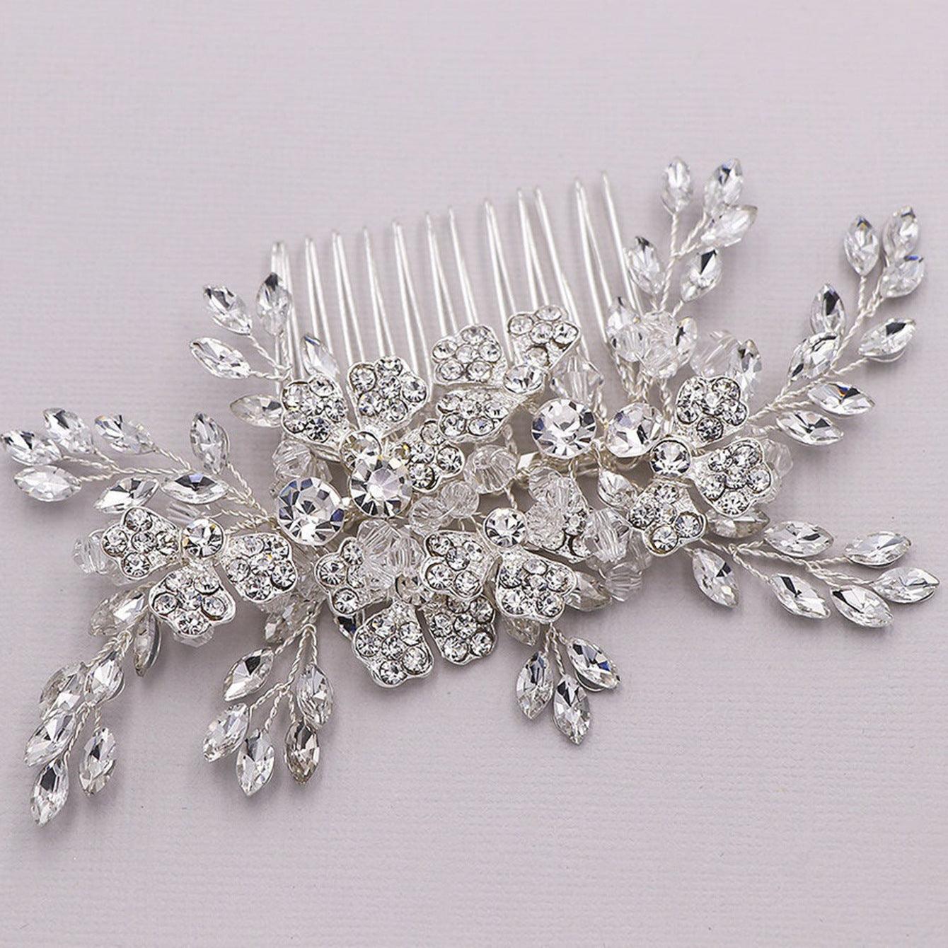 Bridal alloy crystal hair comb insert comb 675547355878 - COCOMELODY