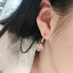 Four-leaf clover stud earrings 738526713611 - COCOMELODY