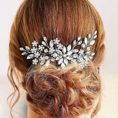 Pearl drill comb hand hair accessories inlaid crystal hair comb 749310304340 - COCOMELODY