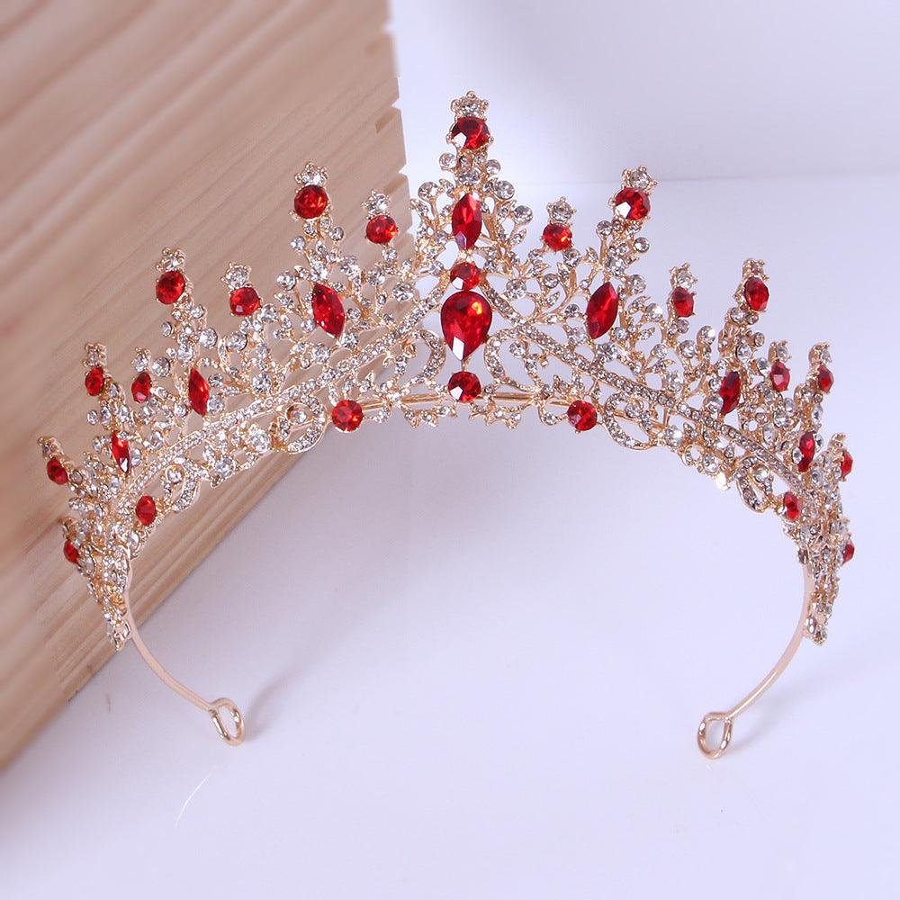Baroque rhinestone alloy festival headband Crown Luxury tiara crown 651827787417 - COCOMELODY