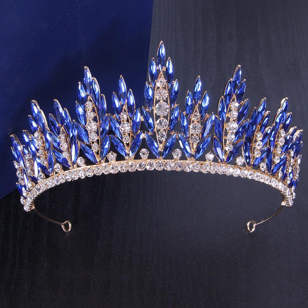 Full diamond super flash half round crown bride wedding headwear photography with makeup styling up-hair crown 677485871099 - COCOMELODY