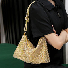 Metal diamond-encrusted dinner bag 776820368706 - COCOMELODY