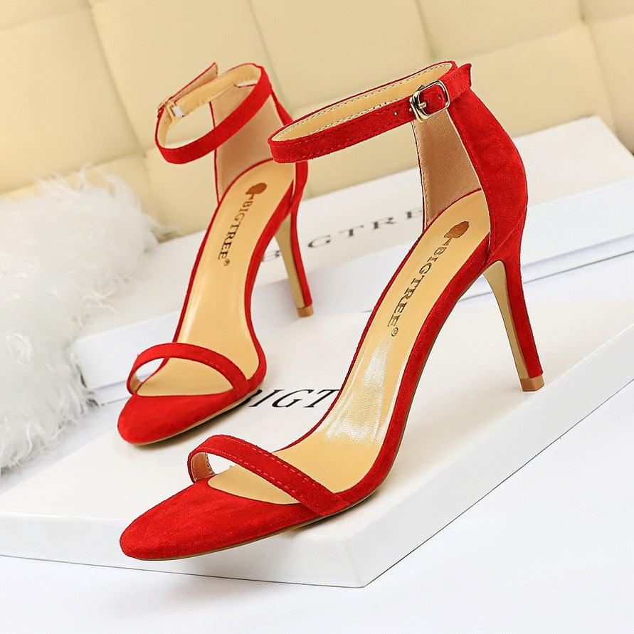 Ankle Strap Heels Stiletto heel Sandals Shoes 571179755874 - COCOMELODY