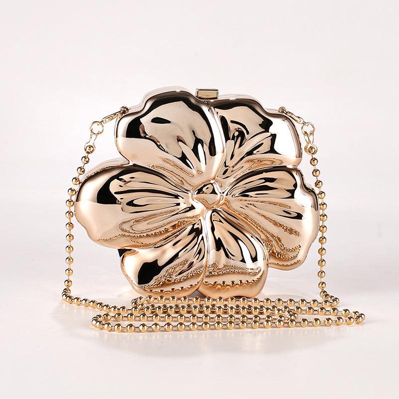Flower bag mirror plating process oblique span bag 778089021024 - COCOMELODY
