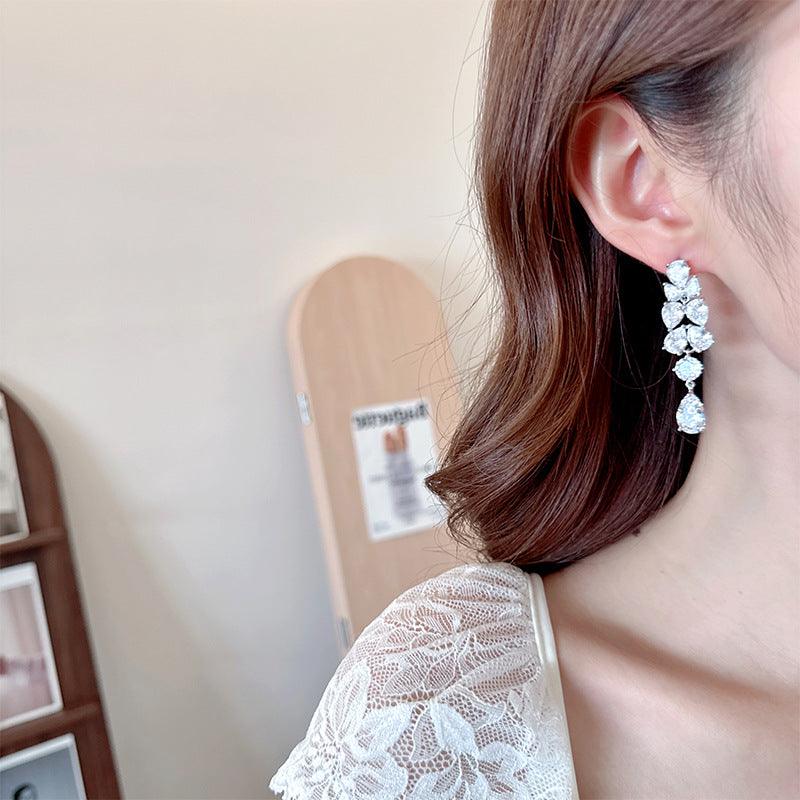 Drop long luxury earrings 837068445089 - COCOMELODY