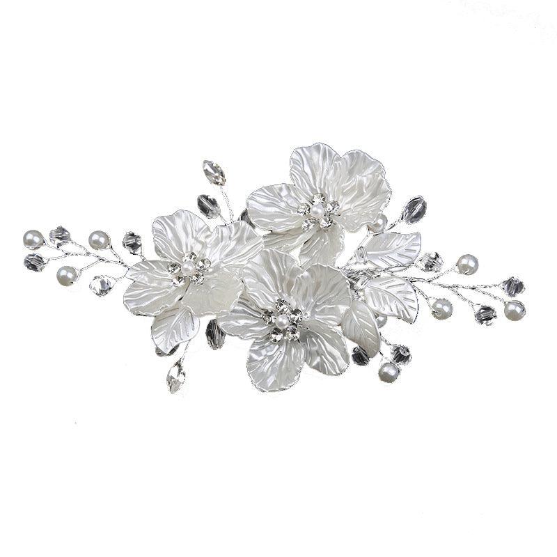 Handcrafted crystal Pearl Headwear Hairpin for wedding accessories 573589507863 - COCOMELODY