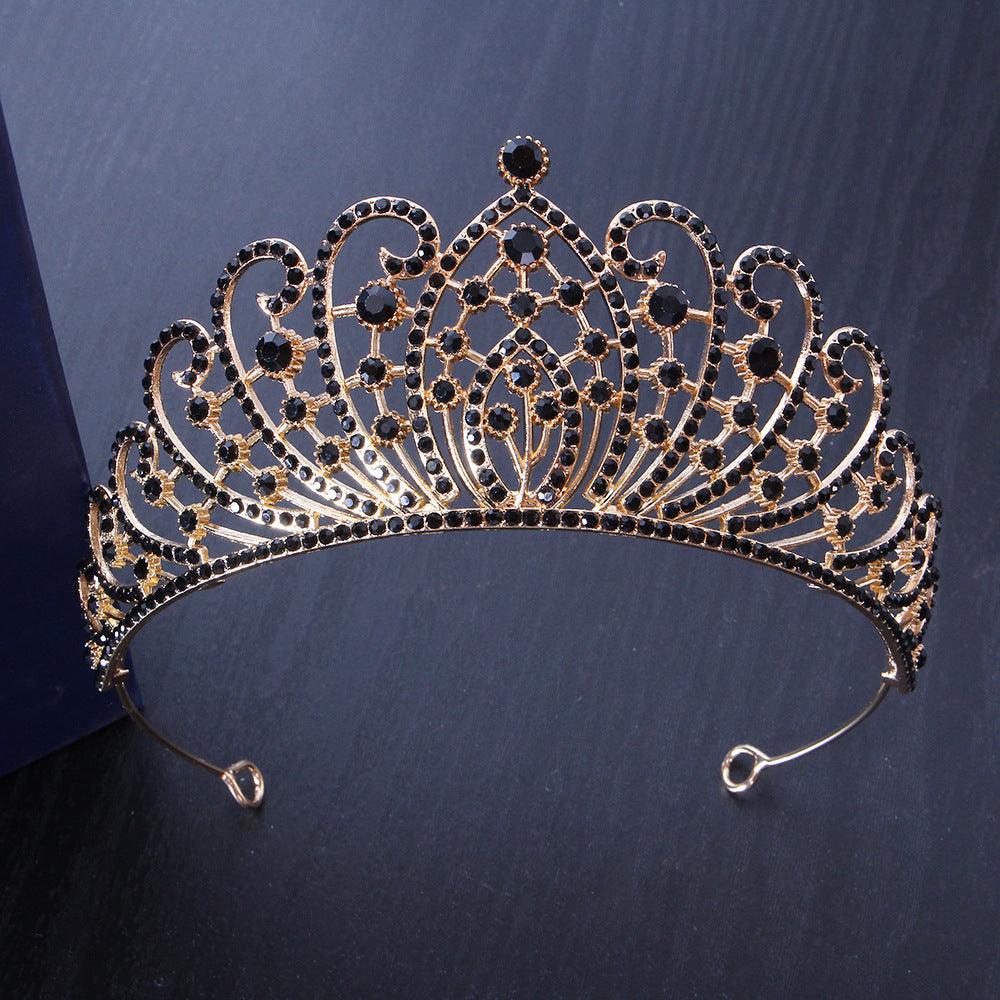 Bridal Crown Tiara Alloy Thick Silver Gold Crown Princess Bridal wedding accessories 650390631349 - COCOMELODY