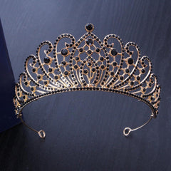 Bridal Crown Tiara Alloy Thick Silver Gold Crown Princess Bridal wedding accessories 650390631349 - COCOMELODY