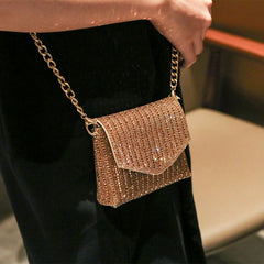 Rhine-diamond bag mini chain bag with sequins 716467540765 - COCOMELODY