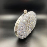 Shell full of diamonds glitter glass rhinestones wedding banquet dinner bag 736519933092 - COCOMELODY