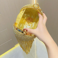 Rhinestone lady bag fringe bag party bag 786140693461 - COCOMELODY