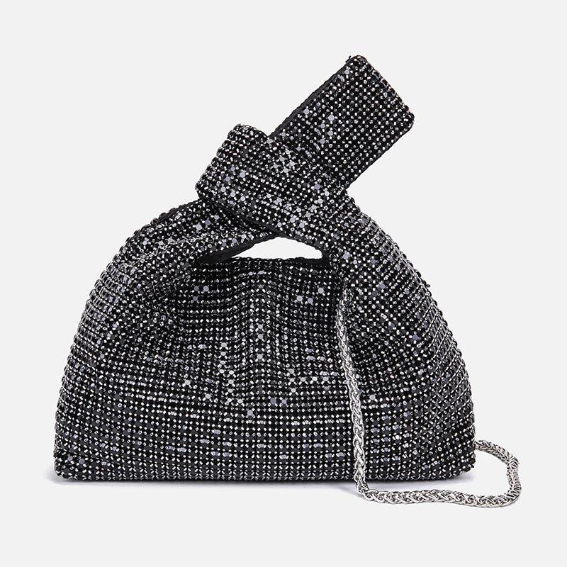 Diamond-encrusted portable dinner bag 773141196365 - COCOMELODY
