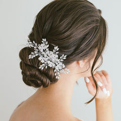 Bridal alloy crystal hair comb insert comb 675547355878 - COCOMELODY