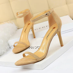 Ankle Strap Heels Stiletto heel Sandals Shoes 571179755874 - COCOMELODY