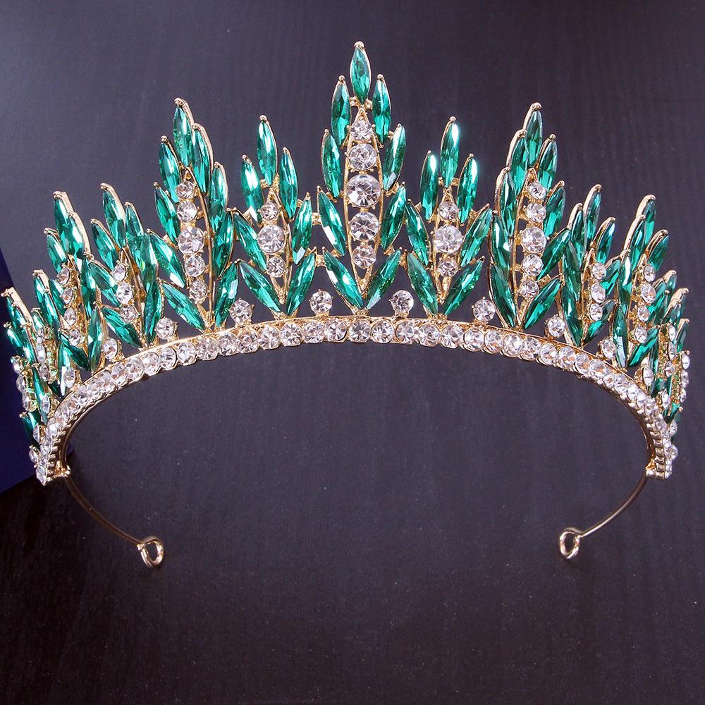 Full diamond super flash half round crown bride wedding headwear photography with makeup styling up-hair crown 677485871099 - COCOMELODY