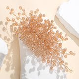 Bridal headwear Handmade crystal hair comb Wedding dress updo accessories Luxury and beautiful hair comb 756137741353 - COCOMELODY