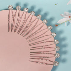 Rhinestone hairpin Light luxury deluxe bridal hairpin for women Hairpin accessory Sun flower hairpin set 768734557147 - COCOMELODY