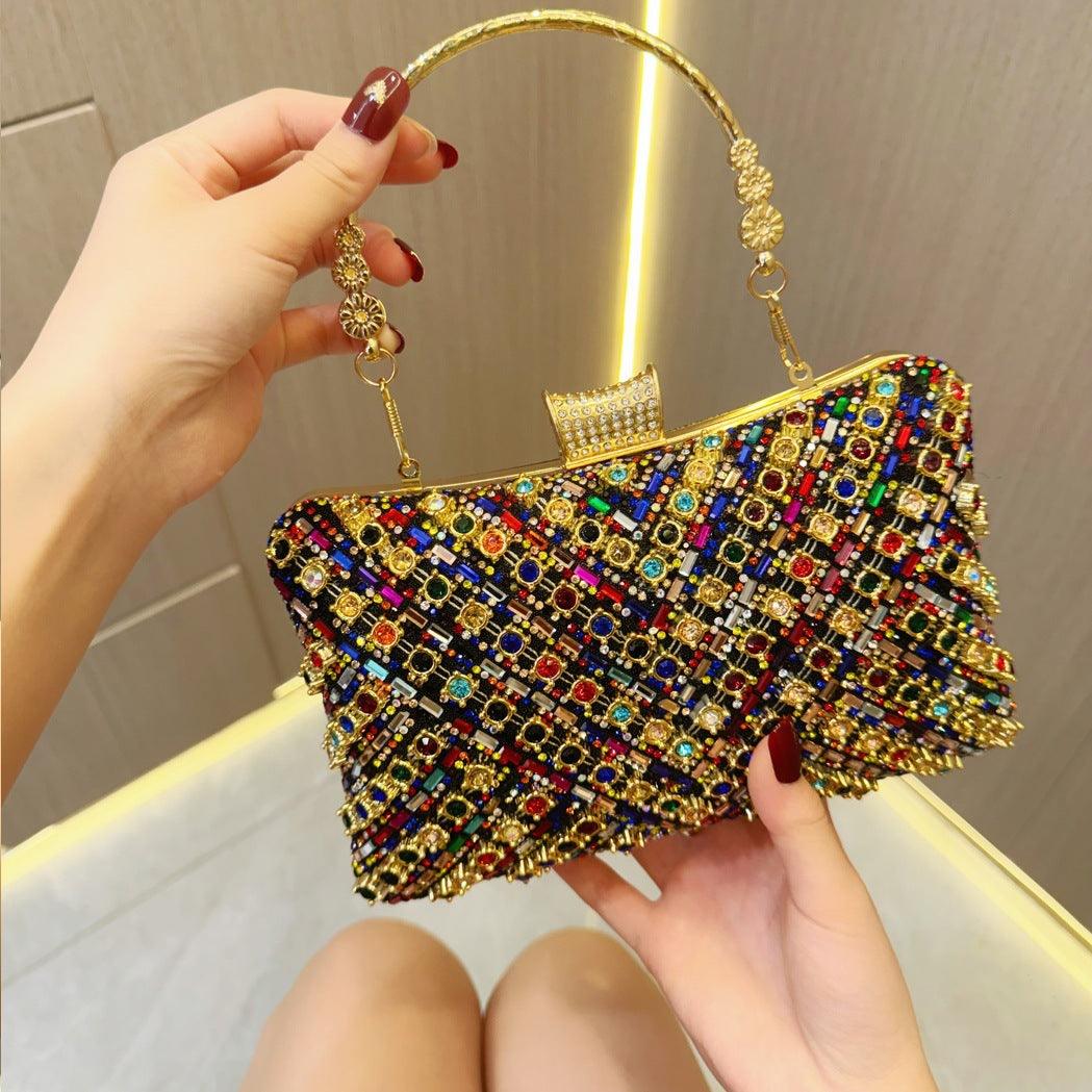 Rhinestone tote Bag Banquet Bag diamond-encrusted diagonal dinner bag 754743789639 - COCOMELODY