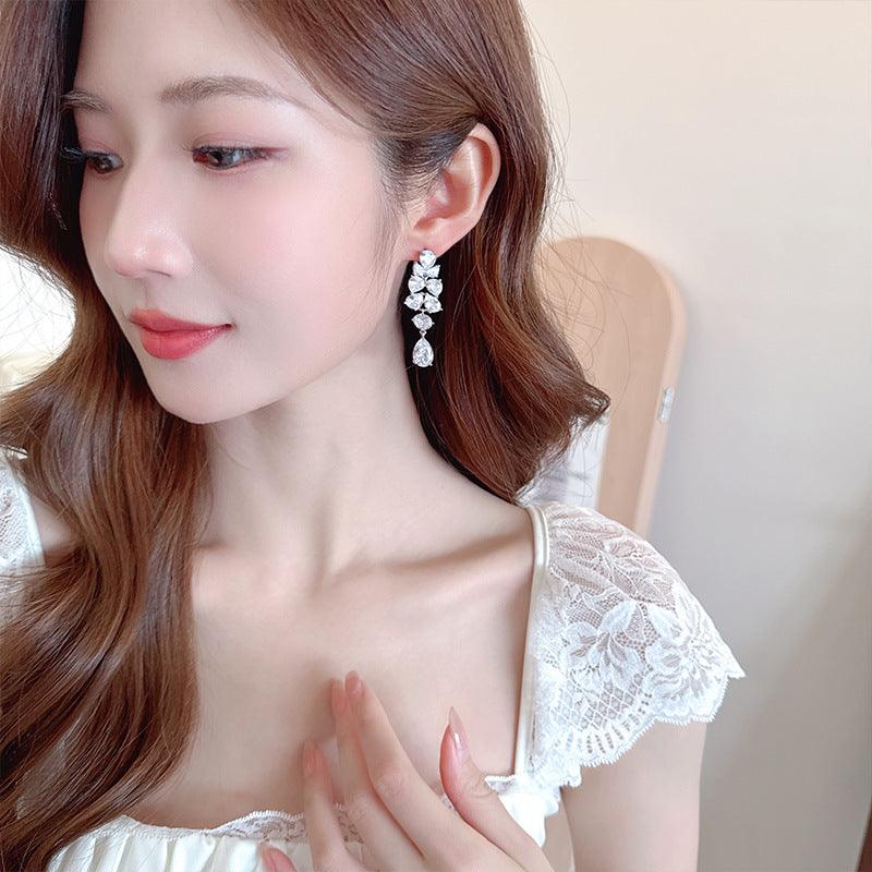 Drop long luxury earrings 837068445089 - COCOMELODY