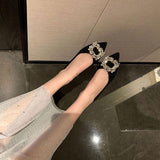 Rhinestone Pointy Flat Shoes 707106912708 - COCOMELODY