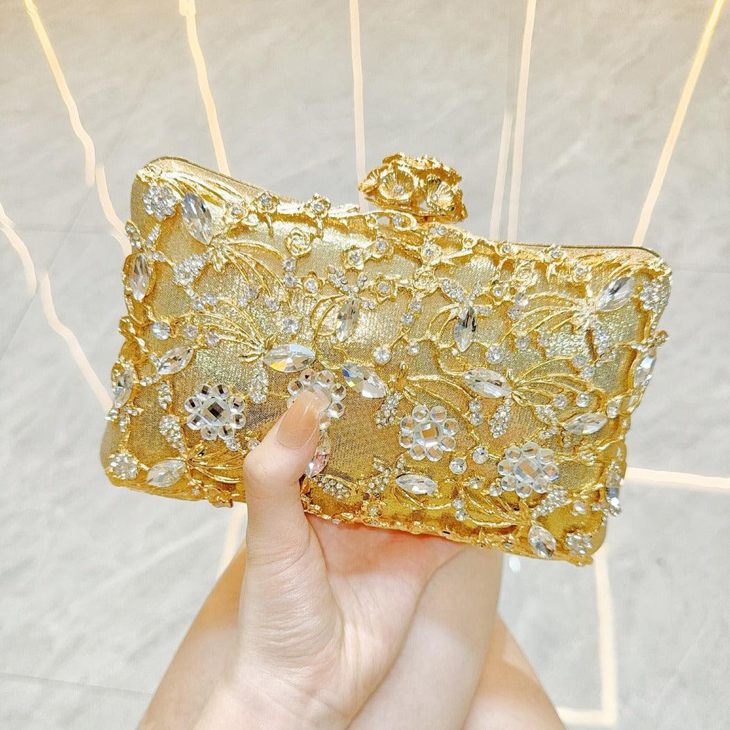 Light luxury diamond-encrusted banquet hand dress bag 801446090486 - COCOMELODY