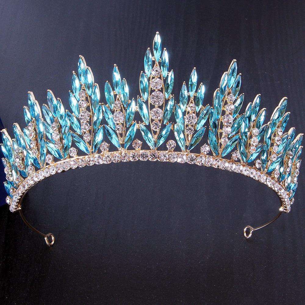 Full diamond super flash half round crown bride wedding headwear photography with makeup styling up-hair crown 677485871099 - COCOMELODY