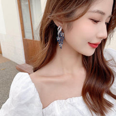 S925 Silver needle flower earrings 722709490960 - COCOMELODY