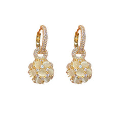 Personality delicate trend opal ball earrings 728149054328 - COCOMELODY